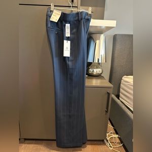 Babaton Agency Pant - Navy with brown stripes